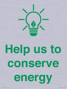 Help us to conserve energy 
